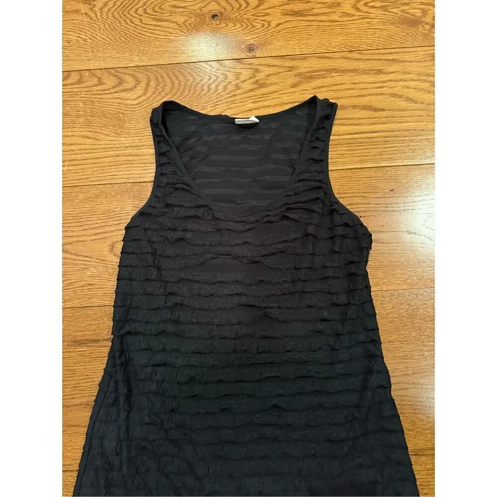 Free People Black Textured Tank Top - Picture 3 of 5